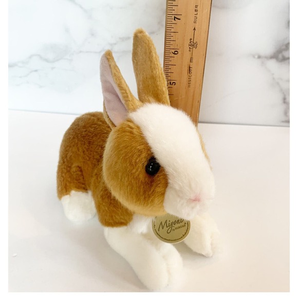 Aurora World Miyoni Bunny Rabbit Stuffed Animal Plush 8 Inch Brown White - Picture 8 of 9